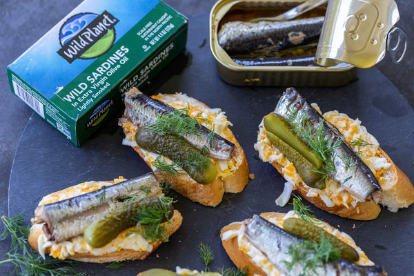 Sardine and Egg Canapés