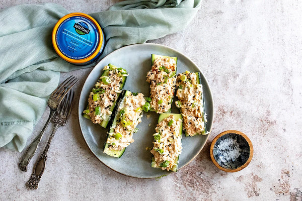 Sesame Tuna Cucumber Boats