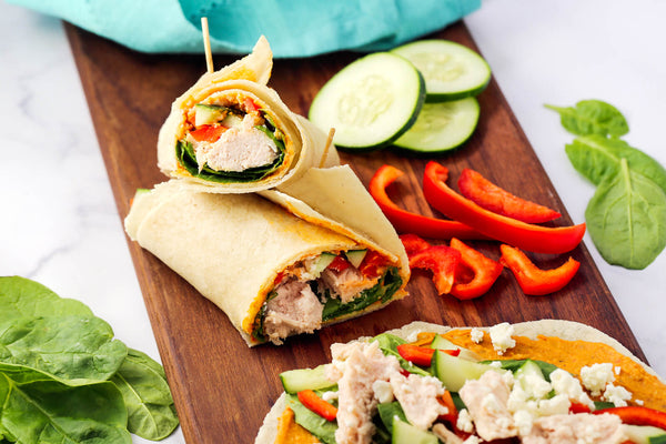 Chicken Hummus Wrap