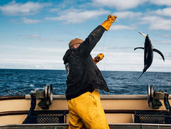 Man catching a fish