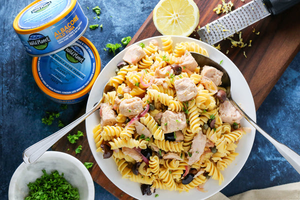 Rotini with Wild Tuna, Lemon and Olives