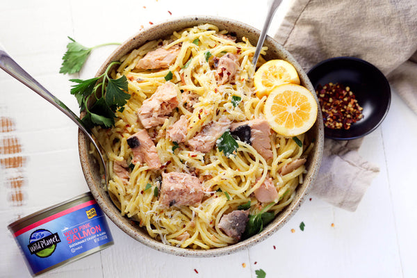 Wild Salmon Garlic Butter Pasta