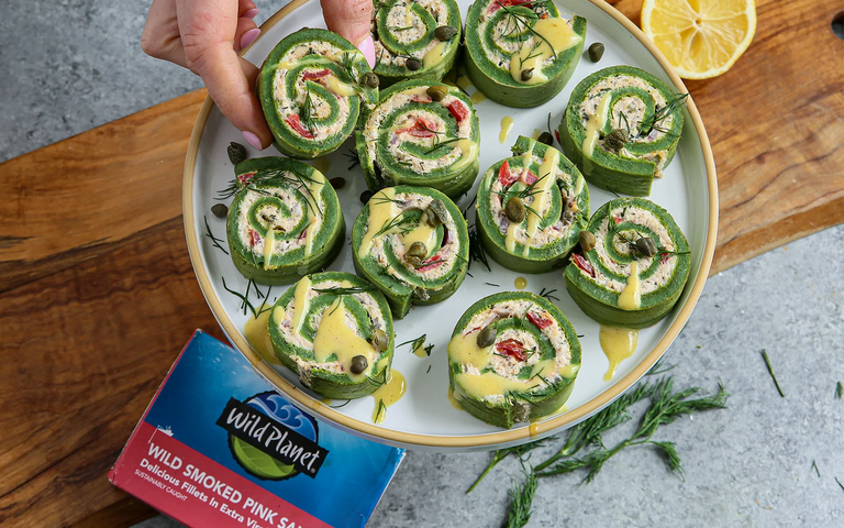 Photo of Smoked Salmon Spinach and Egg Rollups