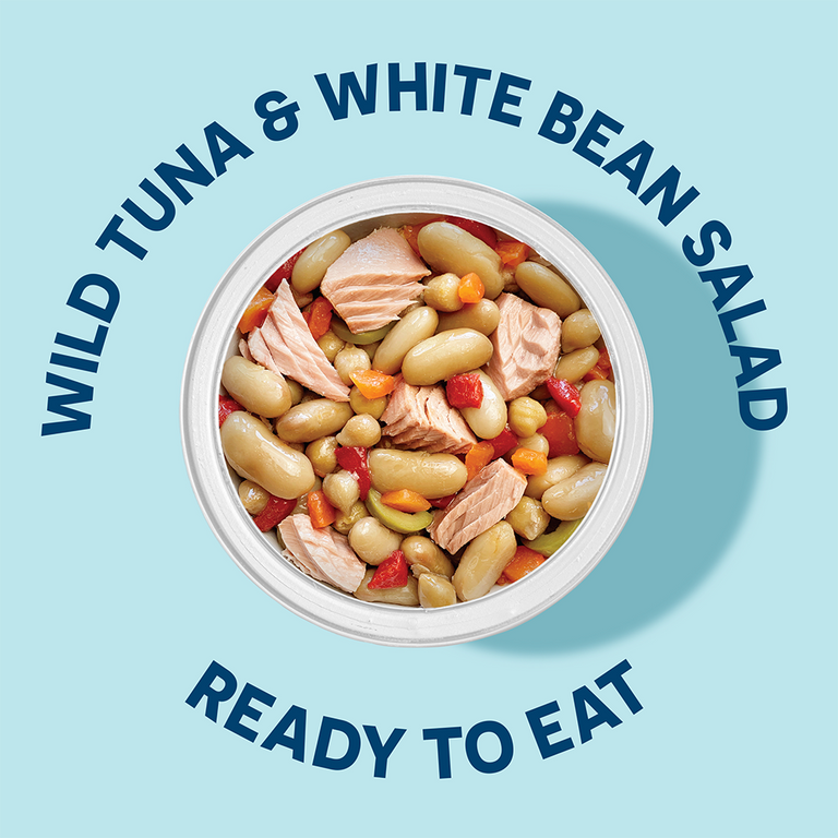 Open bowl of Wild Tuna & White Bean Salad