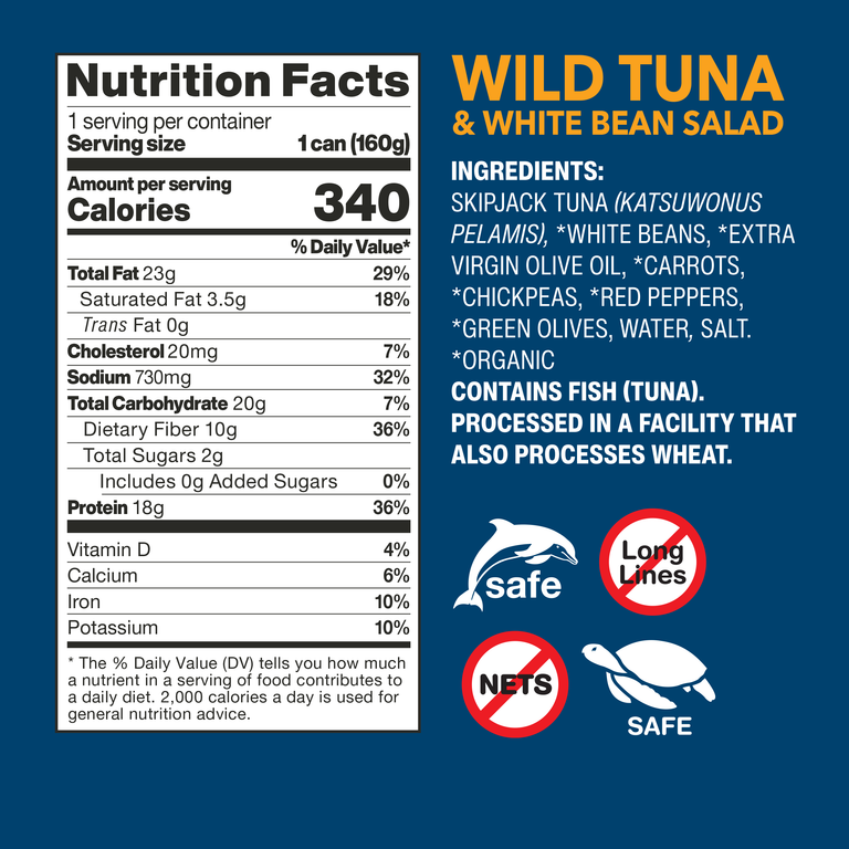 Wild Tuna & White Bean Salad nutrition facts and ingredients