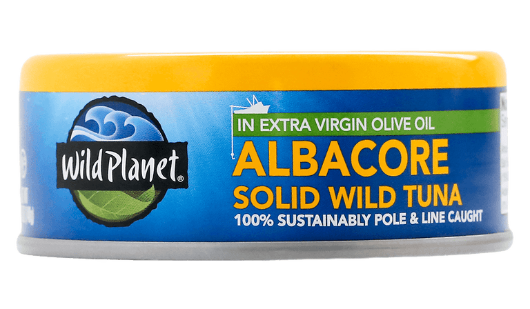 Albacore Solid Wild Tuna In Extra Virgin Olive Oil side of can