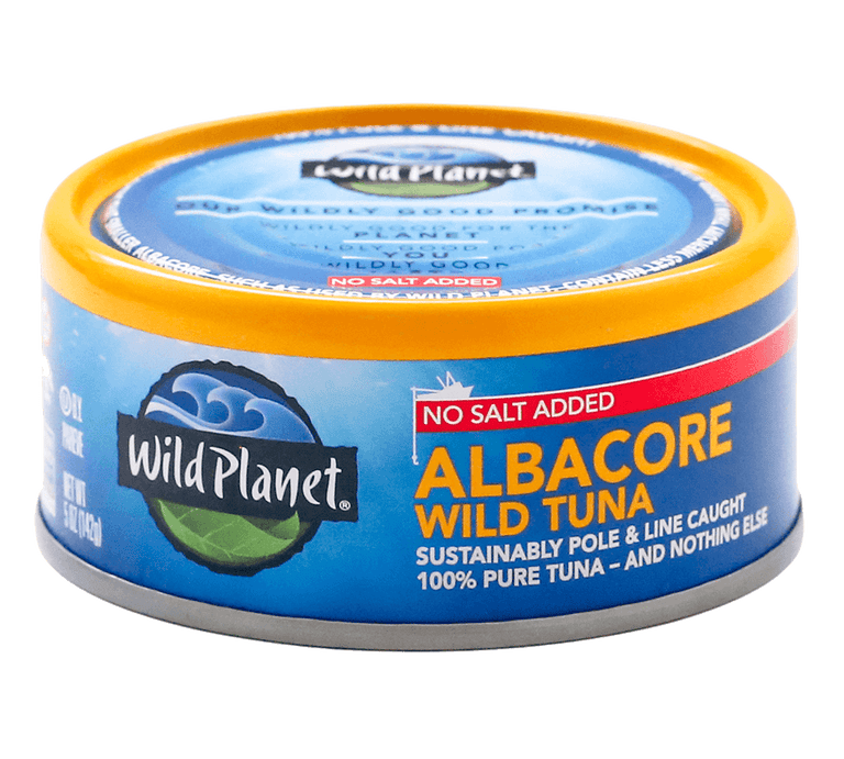 Albacore Wild Tuna No Salt Added in Can, Front View