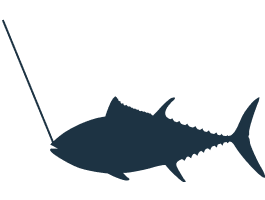 Catch to Can Icon, Fish on Line