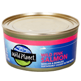 Wild Planet Wild Pink Salmon skinless and boneless 6oz can - angled view