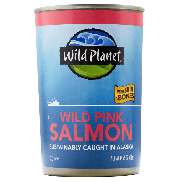 Wild Pink Salmon with Skin & Bones