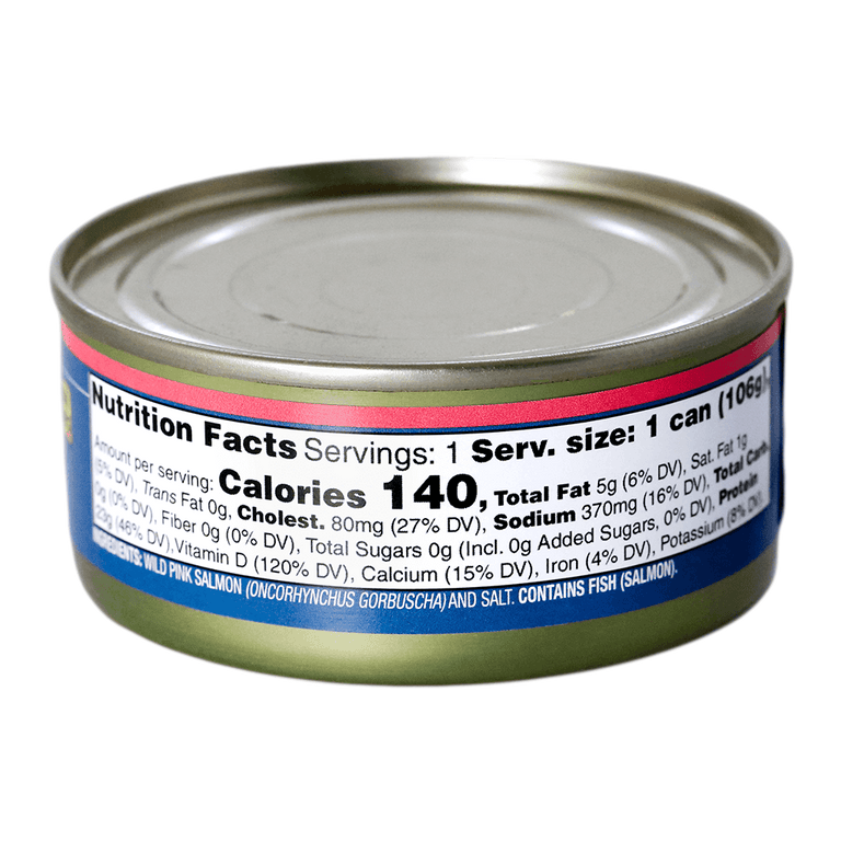 Wild Pink Salmon with Skin & Bones