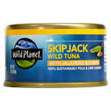 Skipjack Wild Tuna with Jalapeño & Cumin, in can. 100% Sustainably Pole and Line Caught, Front View