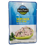 Skipjack Wild Tuna in a Pouch, 100% Sustainably Pole and Line Caught, 100% Pure Tuna and Sea Salt, Left Side View