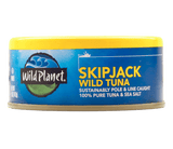 SkipJack Wild Tuna in Can, Sustainably Pole and Line Caught, 100% Pure Tuna and Sea Salt, Front View with Wild Planet Logo