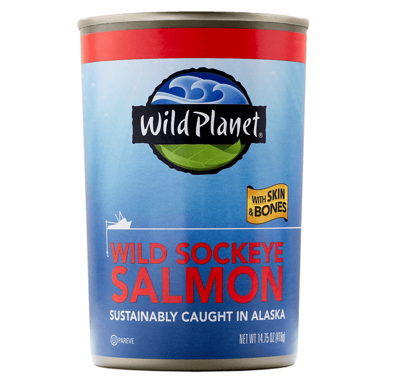 Wild Sockeye Salmon with Skin & Bones